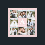 Geschenkje voor multi-foto monogram bruiloft canvas afdruk<br><div class="desc">Meerdere foto's cadeau voor een huwelijksgezin. Ideale bruiloft,  nieuw thuis,  jubileum,  verjaardag of kerstcadeau. Een leuke manier om al je mooie foto's af te shows.</div>