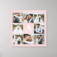 Geschenkje voor multi-foto monogram bruiloft