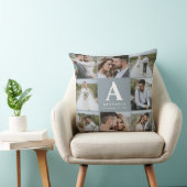 Geschenkje voor multi-foto monogram bruiloft kussen (Stoel)