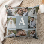 Geschenkje voor multi-foto monogram bruiloft kussen (Deken)