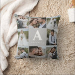 Geschenkje voor multi-foto monogram bruiloft kussen<br><div class="desc">Meerdere foto's cadeau voor een huwelijksgezin. Ideale bruiloft,  nieuw thuis,  jubileum,  verjaardag of kerstcadeau. Een leuke manier om al je mooie foto's af te shows.</div>