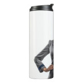 Geschenkje voor persoonlijke cabinebemanning thermosbeker (Gedraaid links)