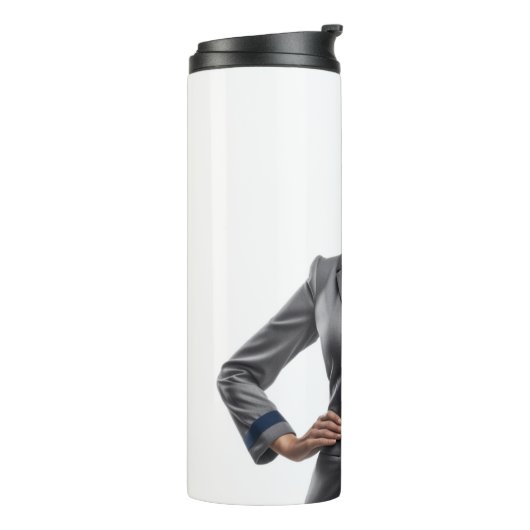 Geschenkje voor persoonlijke cabinebemanning thermosbeker (Gedraaid links)