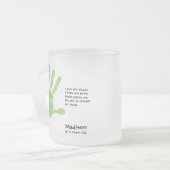 Geschenkje voor persoonlijke Vaderdag handdruk Matglas Koffiemok (Voorkant links)