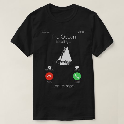 Geschenkje voor zeilboot voor zeezeilboot Ocean Ro T-shirt (Design voorkant)