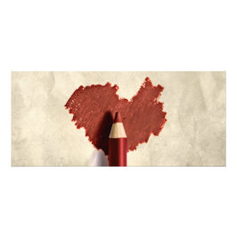 Geschenkkaart voor Pen voor het tekenen van hartje Reclamekaart