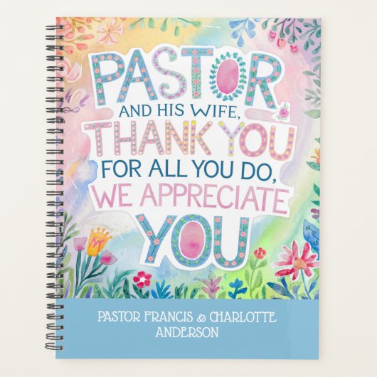✝️Geschenknaam voor waardering van predikant en pr Planner (Voorkant)