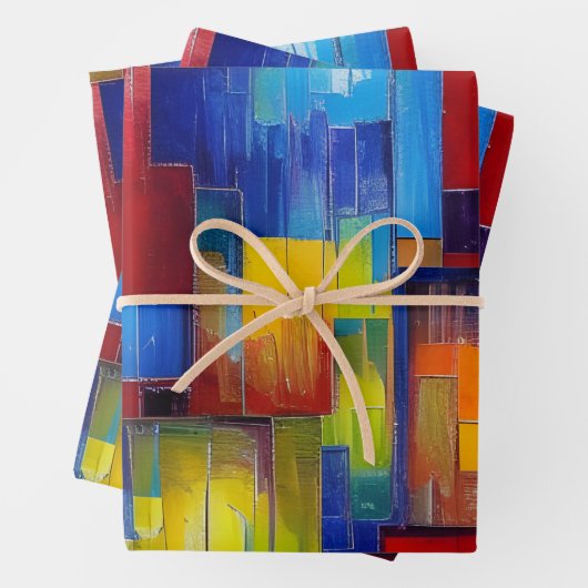 Geschenkpapier - Bunte Fenster Inpakpapier Vel (In situ)