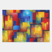 Geschenkpapier - Bunte Fenster Inpakpapier Vel (Voorkant)