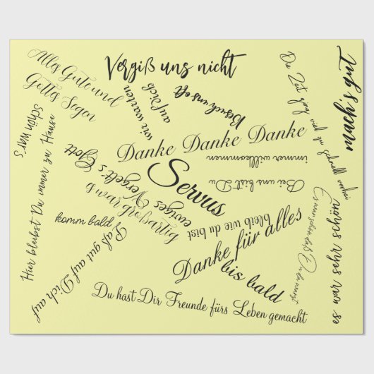 Geschenkpapier Danke zum Abschied Cadeaupapier (Vlak)