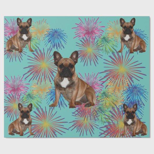Geschenkpapier französische Bulldogge Cadeaupapier (Vlak)