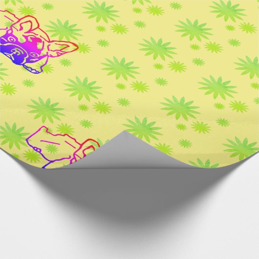 Geschenkpapier französische Bulldogge  Cadeaupapier (Hoek)