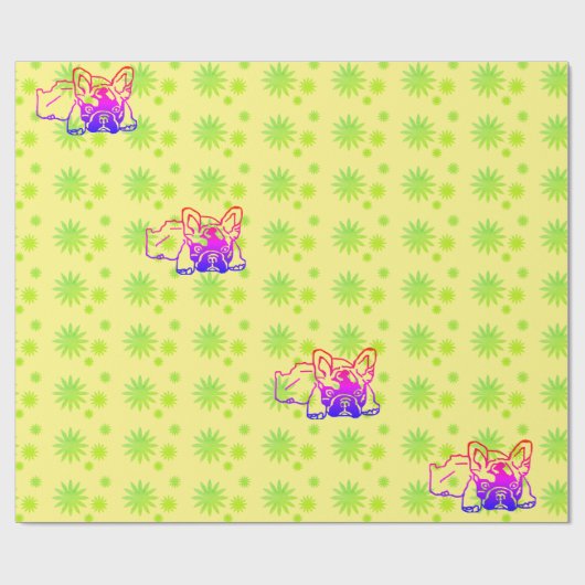 Geschenkpapier französische Bulldogge  Cadeaupapier (Vlak)