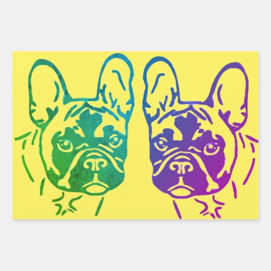 Geschenkpapier französische Bulldogge Inpakpapier Vel (Voorkant 2)