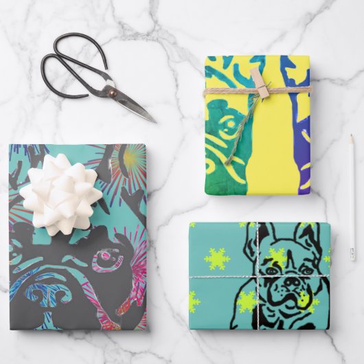 Geschenkpapier französische Bulldogge Inpakpapier Vel (Voorkant)