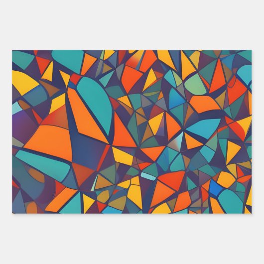 Geschenkpapier - Geometrisch Inpakpapier Vel (Voorkant)