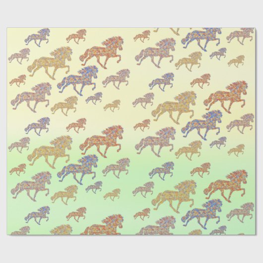Geschenkpapier - Islandpferde im TÖLT Cadeaupapier (Vlak)