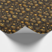 Geschenkpapier mit goldenen Weihnachtskugeln Cadeaupapier (Hoek)