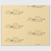 Geschenkpapier Pawfection - One-Line-Art Cadeaupapier (Vlak)