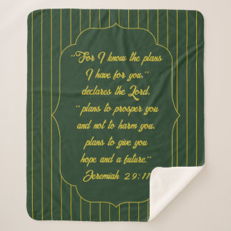 Geschenkplannen voor u Schrift Groene Strepen voor Sherpa Deken