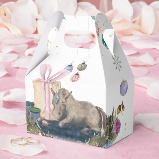 Geschenkschachtel mit Pferde Bild, Weihnachten Bedankdoosjes (Huwelijk)