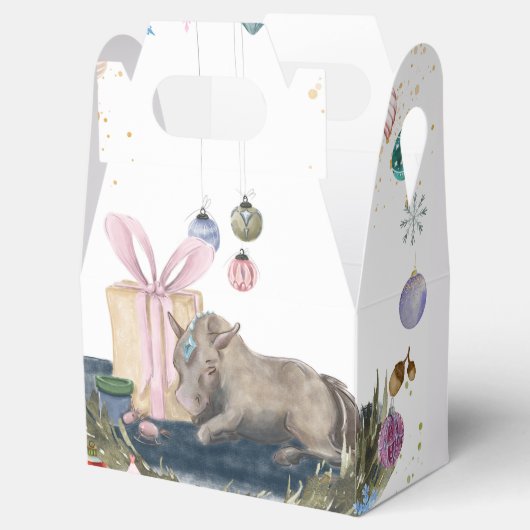 Geschenkschachtel mit Pferde Bild, Weihnachten Bedankdoosjes (Geopend)