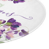 Geschenksnijplank met waterverf zoete-ertjes en mo snijplank (Hoek)