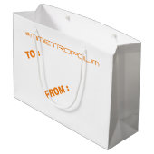 Geschenktas/Label/ Native Tribal Names/ METROPOLIM Groot Cadeauzakje (Achterkant Gekanteld)