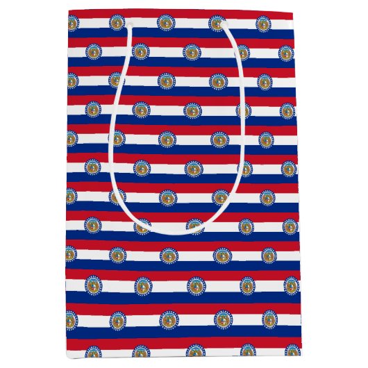 Geschenktas met vlag van Missouri State, USA Medium Cadeauzakje (Voorkant)