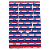 Geschenktas met vlag van Missouri State, USA Medium Cadeauzakje (Achterkant)
