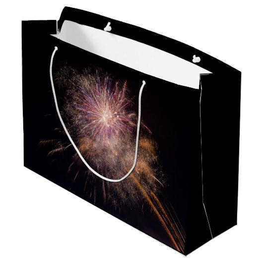 Geschenktas van vuurwerk large cadeautasje (Achterkant Gekanteld)