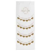 Geschenktas voor 5-jarig bruiloft wijn cadeautas (Achterkant)