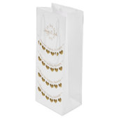 Geschenktas voor 5-jarig bruiloft wijn cadeautas (Voorkant Gekanteld)