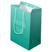 Geschenktassen voor Emerald Gradient Medium Cadeauzakje (Achterkant Gekanteld)