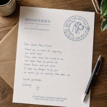 Geschenkte Dog Great Dane Briefhoofd