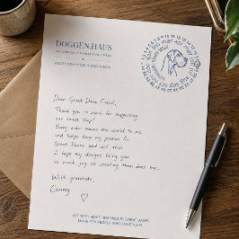 Geschenkte Dog Great Dane Briefhoofd