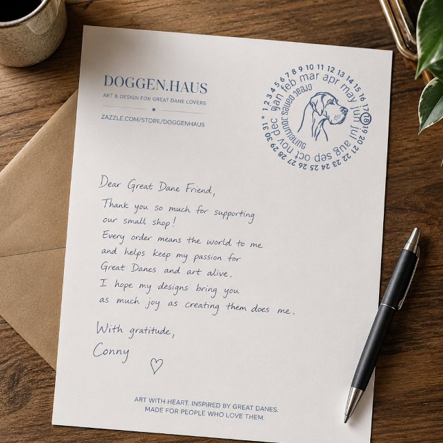 Geschenkte Dog Great Dane Briefhoofd (Creator heeft geüpload)