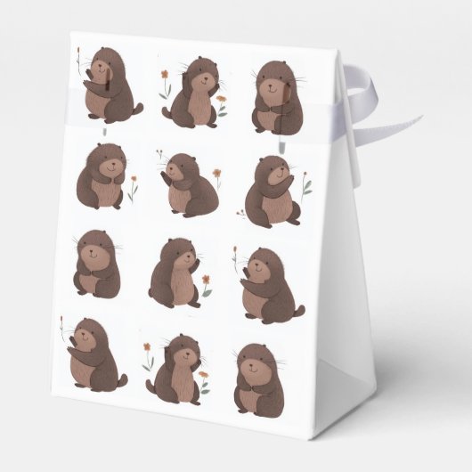 Geschenktüte "Otto der braune Maulwurf" Bedankdoosjes (Achterkant)