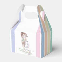 Geschenkverpackung Osterbild, Pferd und Osterhase Bedankdoosjes