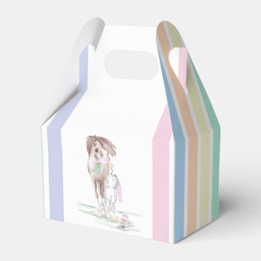 Geschenkverpackung Osterbild, Pferd und Osterhase Bedankdoosjes (Voorkant Zijde)