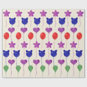 Geschenkverpakking Papier Set Ballon Print (Vlak)