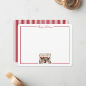 Geschenkwinkel Kerst Persoonlijke Briefpapier Notitiekaartje (Voorkant / Achterkant in situ)