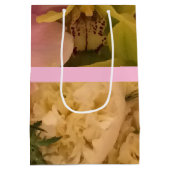 Geschenkzak met orchideeën en pioenen - medium, medium cadeauzakje (Achterkant)