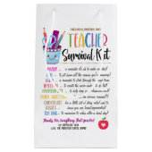 Geschenkzak voor overlevingskit voor leraren klein cadeauzakje (Voorkant)