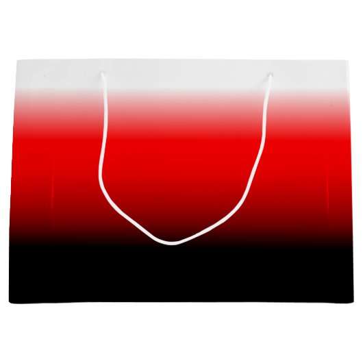 Geschenkzak voor zwarte, rode en witte gradiënt groot cadeauzakje (Voorkant)