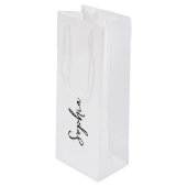  geschenkzakken met Elegant Script Font Wijn Cadeautas (Voorkant Gekanteld)