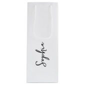 geschenkzakken met Elegant Script Font Wijn Cadeautas (Voorkant)