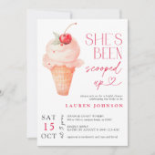 Geschept Cherry Ice Cream Vrijgezellenfeest Kaart (Voorkant)