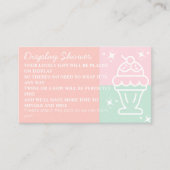 Geschept Up Ice Cream Bruids Display Douche Informatiekaartje (Voorkant)