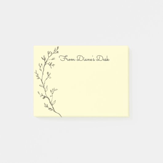 Geschetst bloemontwerp post-it® notes (Voorkant)